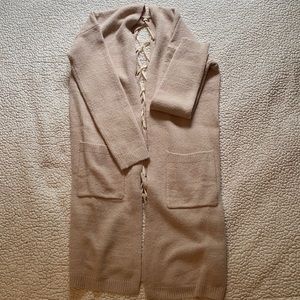 Hem&Thread Lace Up Cardigan